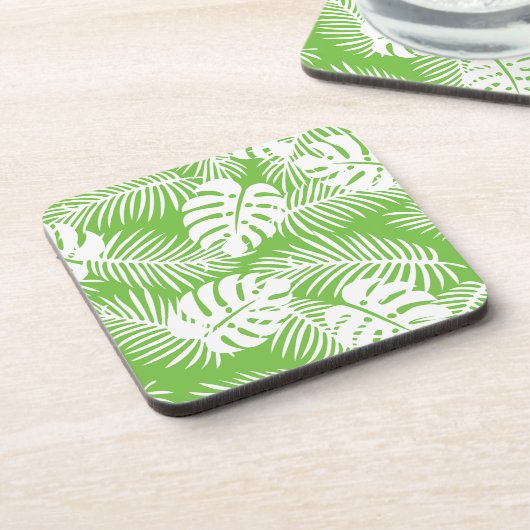 Tropischer Herbst, Sommerblattmuster Getränkeuntersetzer (Linke Seite)