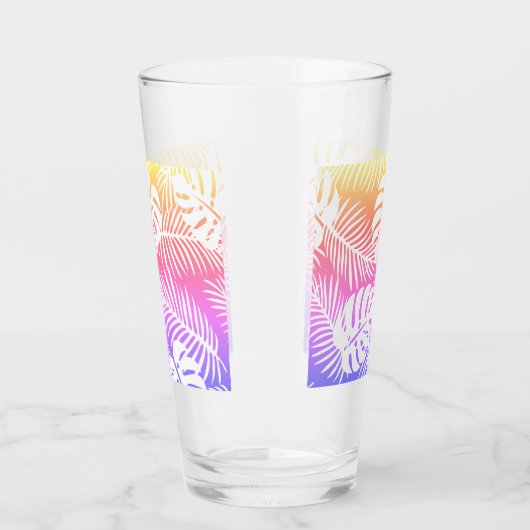 Tropischer Herbst, Sommerblattmuster Glas (Links)