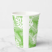 Tropischer Herbst, Sommerblattmuster Glas Pappbecher (Links)
