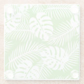 Tropischer Herbst, Sommerblattmuster Glasuntersetzer (Rückseite)