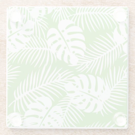 Tropischer Herbst, Sommerblattmuster Glasuntersetzer (Rückseite)