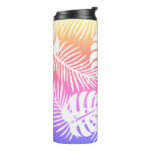 Tropischer Herbst, sommerliche Wasserfarbenmuster Thermosbecher (Nach links gedreht)