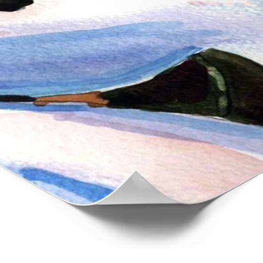 Tropischer Heron Poster (Ecke)