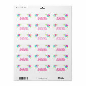 Tropischer Hibisken - Adressetikett (Vorne)