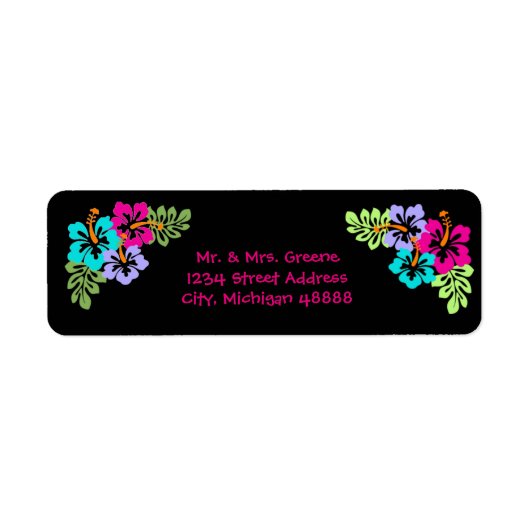 Tropischer Hibisken - Rücksendeadresse (Vorne)