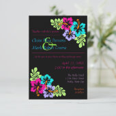 Tropischer Hibiskus - 3x5 Einladung zur Hochzeit (Stehend Vorderseite)