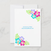 Tropischer Hibiskus - 3x5 Save the Date (Rückseite)