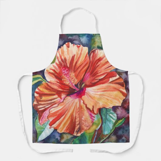Tropischer Hibiskus 5 Schürze (Vorderseite)
