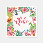 Tropischer Hibiskus Aloha Hawaiian Party Serviette (Vorderseite)