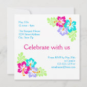 Tropischer Hibiskus - Ankündigung einer Hochzeit (Rückseite)