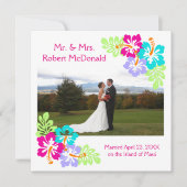 Tropischer Hibiskus - Ankündigung einer Hochzeit (Vorderseite)