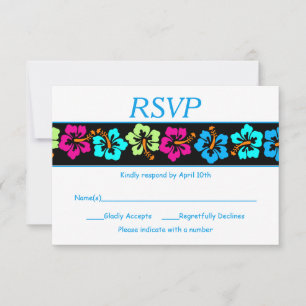 Tropischer Hibiskus - Antwortkarte RSVP Karte