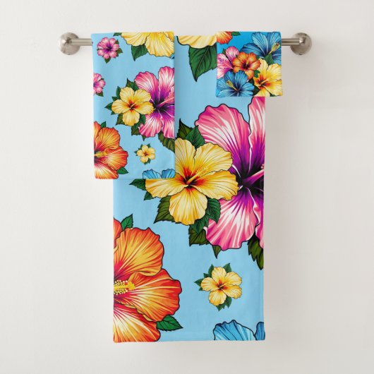 Tropischer Hibiskus Badhandtuch Set (Insitu)