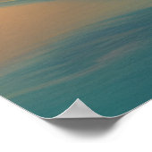 Tropischer Hibiskus Beach Mondlicht Ozeanpalmen Poster (Ecke)