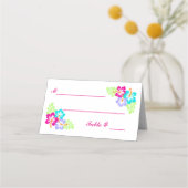 Tropischer Hibiskus - Begleitkarten Platzkarte (Vorderseite)