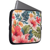Tropischer Hibiskus Blume Elegante Laptopschutzhülle (Vorne Rechts)