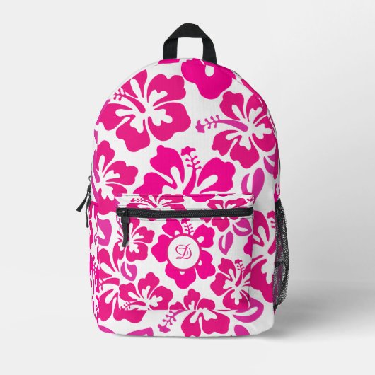 tropischer Hibiskus Blume hawaii Bedruckter Rucksack (Vorderseite)