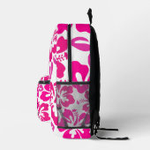 Tropischer Hibiskus Blume Hawaii Bedruckter Rucksack (Rechts)