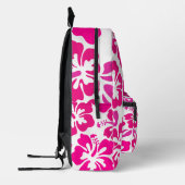 Tropischer Hibiskus Blume Hawaii Bedruckter Rucksack (Links)