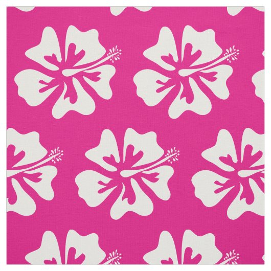 Tropischer Hibiskus Blume Hawaii Blumenmuster Stoff (Muster)