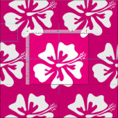 Tropischer Hibiskus Blume Hawaii Blumenmuster Stoff (Kachel)