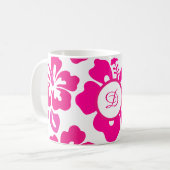 tropischer Hibiskus Blume hawaii Kaffeetasse (Vorderseite Links)