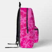 Tropischer Hibiskus Blume hawaii mädchenrosa Bedruckter Rucksack (Links)