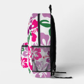 Tropischer Hibiskus Blume hawaii Rosa lila Bedruckter Rucksack (Rechts)