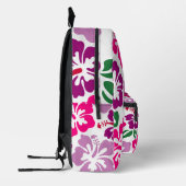 Tropischer Hibiskus Blume hawaii Rosa lila Bedruckter Rucksack (Links)