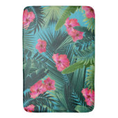 Tropischer Hibiskus Blume Jungle Muster #1a #art Badematte (Vorderseite Vertikal)