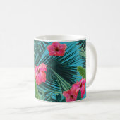 Tropischer Hibiskus Blume Jungle Muster #1a #art Kaffeetasse (VorderseiteRechts)
