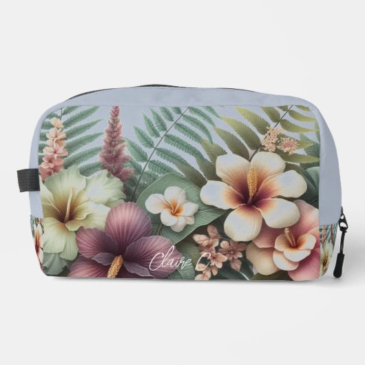 Tropischer Hibiskus Blume Medley Accessory Pouch Waschbeutel (Vorderseite)