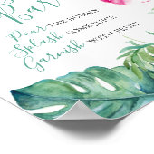 Tropischer Hibiskus Blume Mimosa Bar Poster (Ecke)