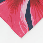 Tropischer Hibiskus Blume Sommerdesign Fleecedecke (Ecke)