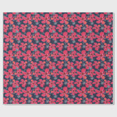 Tropischer Hibiskus Blume Sommerdesign Geschenkpapier (Flach)