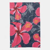 Tropischer Hibiskus Blume Sommerdesign Geschirrtuch (Vertikal)