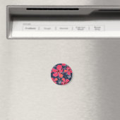 Tropischer Hibiskus Blume Sommerdesign Magnet (In Situ (Geschirrspüler))