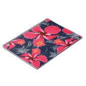 Tropischer Hibiskus Blume Sommerdesign Notizblock (Linke Seite)