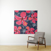 Tropischer Hibiskus Blume Sommerdesign Wandteppich (Beispiel)