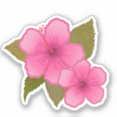 TROPISCHER HIBISKUS BLUME-STICKER AUFKLEBER (Vorderseite)