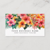 Tropischer Hibiskus Blume Visitenkarte (Vorderseite)
