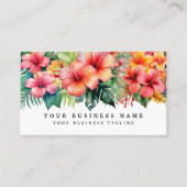 Tropischer Hibiskus Blume Visitenkarte (Vorderseite)