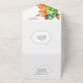 Tropischer Hibiskus Blume Vogel des Paradieses All In One Einladung (Außenbereich)