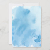 Tropischer Hibiskus Blume Wasserfarben Kinderdusch Einladung (Rückseite)