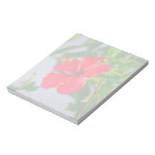 Tropischer Hibiskus Blumendruck Notizblock (Rotiert)