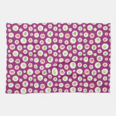 Tropischer Hibiskus Blumengrün-Blatt-Muster Geschirrtuch (Horizontal)