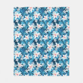 Tropischer Hibiskus-Blumenmuster 2 Fleecedecke (Vorderseite)