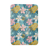 Tropischer Hibiskus Blumenmuster Badematte (Vorderseite Vertikal)