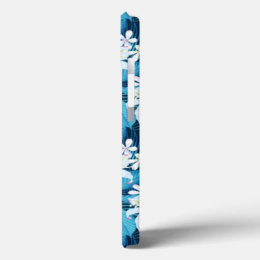 Tropischer Hibiskus Blumenmuster Case-Mate iPhone Hülle (Rückseite / Links)