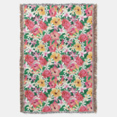 Tropischer Hibiskus-Blumenmuster Decke (Vorderseite Vertikal)